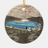 Route 66  Auto - SRF Keramisch Ornament (Voorkant)