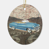 Route 66  Auto - SRF Keramisch Ornament (Links)