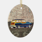 Route 66  Auto - SRF Keramisch Ornament (Rechts)