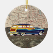 Route 66  Auto - SRF Keramisch Ornament (Voorkant)