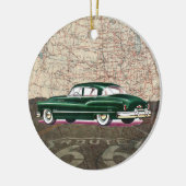 Route 66  Auto - SRF Keramisch Ornament (Links)