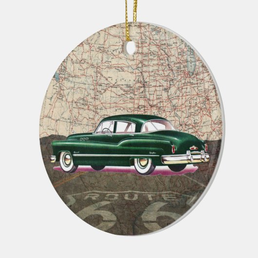 Route 66 Auto - SRF Keramisch Ornament (Links)