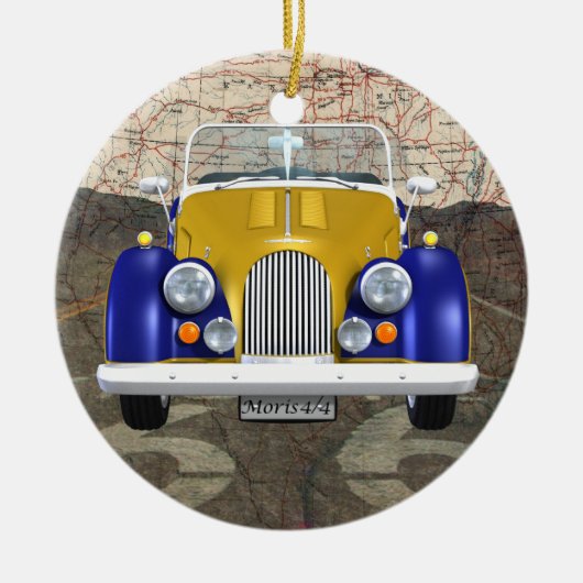 Route 66  Auto - SRF Keramisch Ornament (Voorkant)