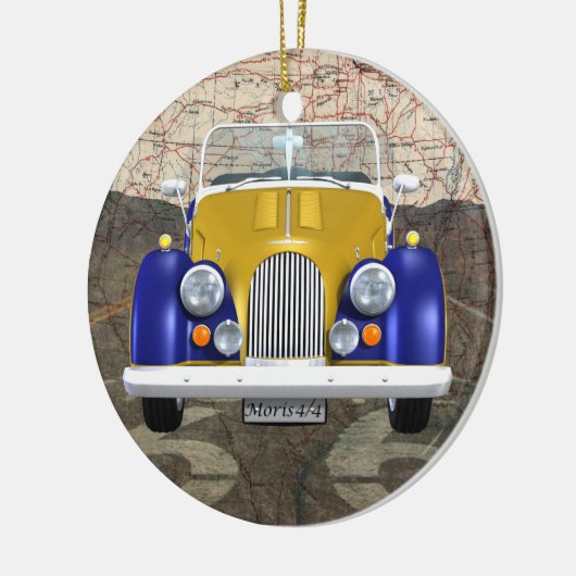 Route 66  Auto - SRF Keramisch Ornament (Links)