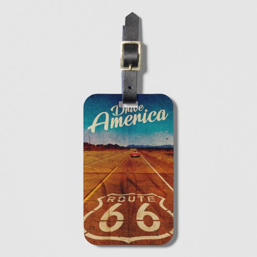 Route 66 Bagagelabel (Voorkant (verticaal))