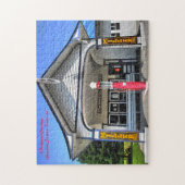Route 66 Benzine Stations. Kerstgroeten Legpuzzel (Verticaal)