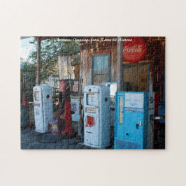 Route 66 Benzinepomp Arizona.Kerstgroeten Legpuzzel