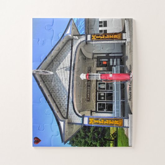 Route 66-benzinepomp legpuzzel (Verticaal)