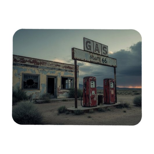 Route 66-benzinepomp magneet (Horizontaal)