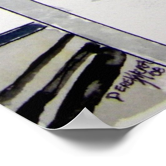 route 66 benzinestation kunst poster (Hoek)