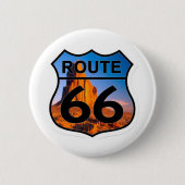 route 66 berg ronde button 5,7 cm (Voorkant)