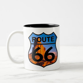 route 66 berg tweekleurige koffiemok
