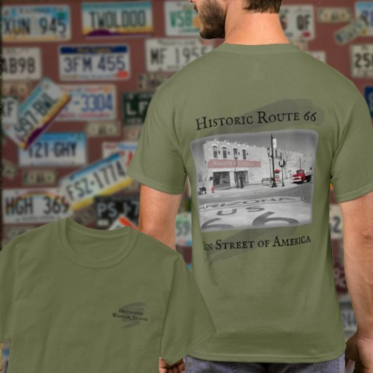 Route 66  Bestemming Winslow Arizona Foto T-shirt