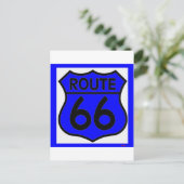Route 66 Blauw past het aan! Briefkaart (Staand voorkant)
