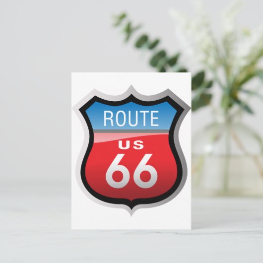 Route 66 briefkaart (Staand voorkant)