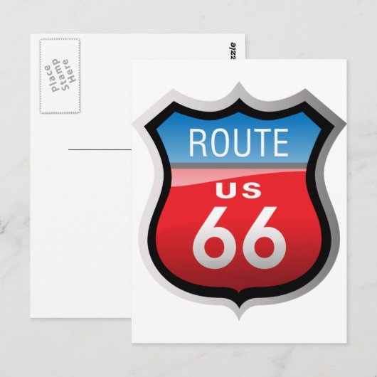Route 66 briefkaart (Voorkant / Achterkant)
