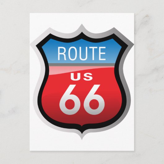 Route 66 briefkaart (Voorkant)