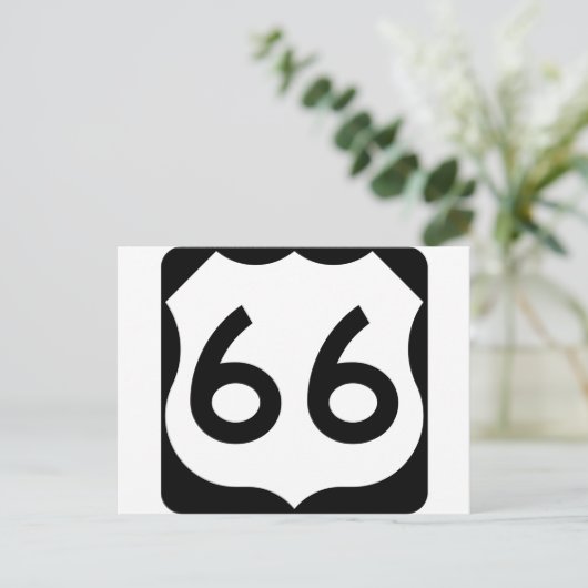 Route 66 briefkaart (Staand voorkant)