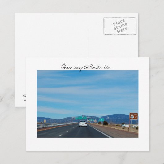 Route 66 Briefkaart (Voorkant / Achterkant)