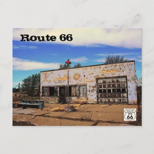 Route 66 Briefkaart (Voorkant)