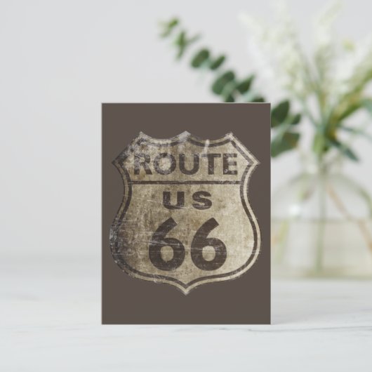 Route 66 briefkaart (Staand voorkant)