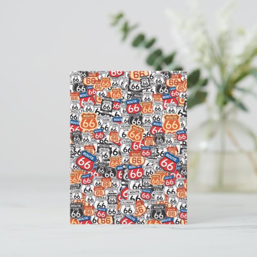 Route 66 briefkaart (Staand voorkant)