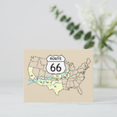 Route 66 briefkaart (Staand voorkant)