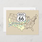 Route 66 briefkaart (Voorkant / Achterkant)