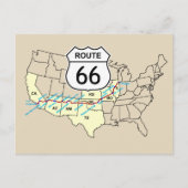 Route 66 briefkaart (Voorkant)