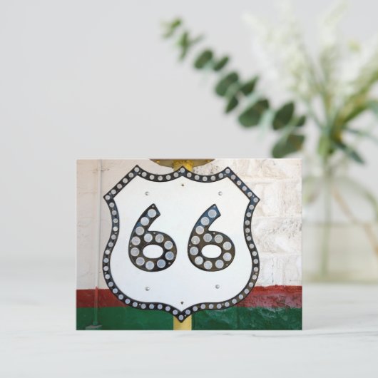 Route 66 briefkaart (Staand voorkant)