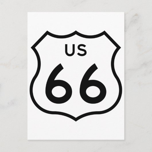 Route 66 briefkaart (Voorkant)