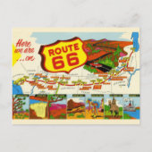 Route 66 Briefkaart (Voorkant)