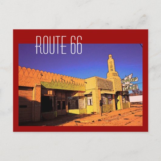Route 66 Briefkaart (Voorkant)