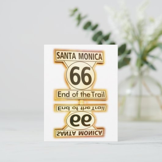 Route 66 briefkaart (Staand voorkant)