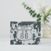 Route 66 briefkaart voor gebarentaal (Staand voorkant)