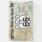 Route 66 buitenbanner spandoek (Verticaal)