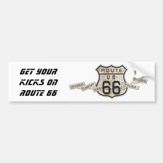 route 66 bumpersticker (Voorkant)