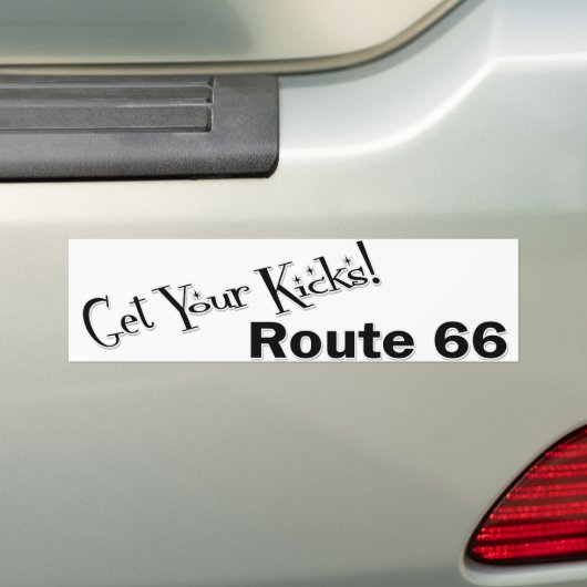 Route 66 Bumpersticker (Op auto)