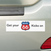 Route 66 bumpersticker (Op auto)
