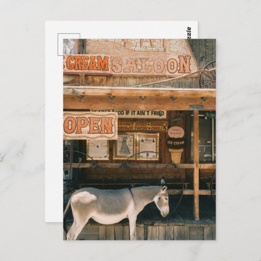 Route 66 Burros Briefkaart (Voorkant / Achterkant)