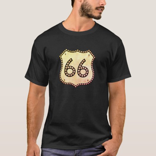 ROUTE 66 - Button-Exemplaar T-shirt (Voorkant)