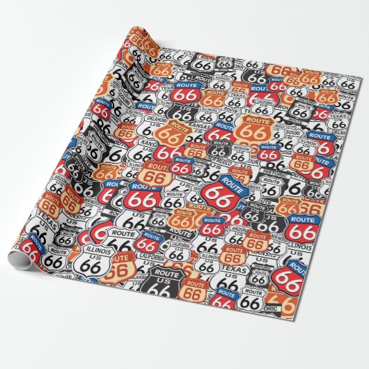 Route 66 cadeaupapier (Uitgerold)