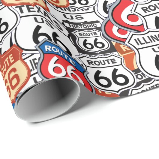 Route 66 cadeaupapier (Rol Hoek)