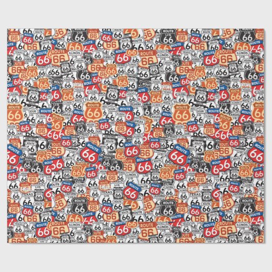 Route 66 cadeaupapier (Vlak)