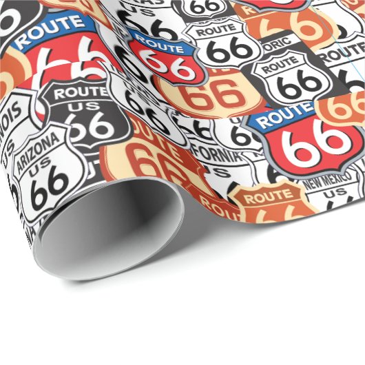 Route 66 cadeaupapier (Rol Hoek)