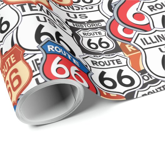 Route 66 cadeaupapier (Rol Hoek)