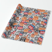 Route 66 cadeaupapier (Uitgerold)