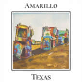 Route 66, Cadillac Ranch, Amarillo Texas Sticker (Voorkant)