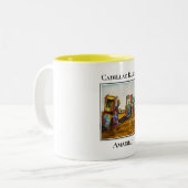 Route 66, Cadillac Ranch, Amarillo Texas Tweekleurige Koffiemok (Voorkant links)