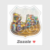 Route 66 Cadillac Ranch Sticker (Vel)